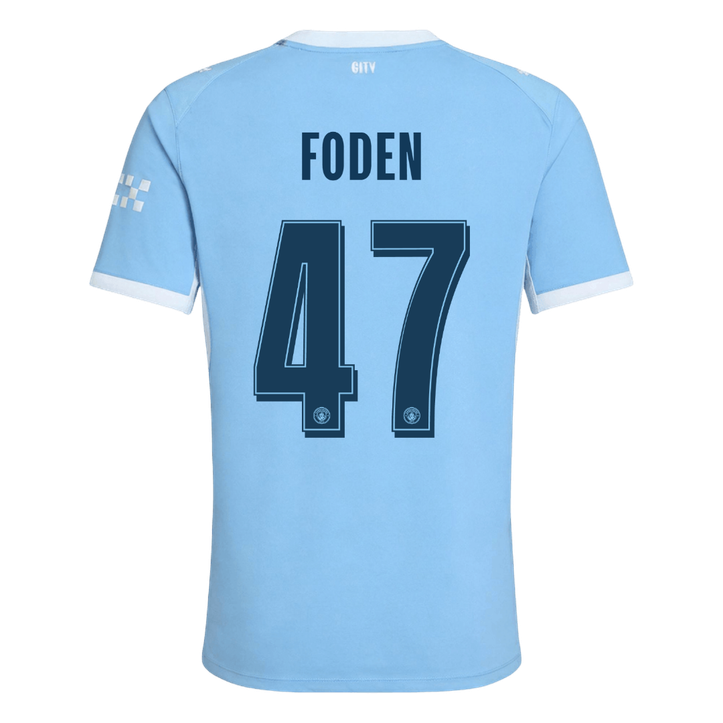 Manchester City Tröja FODEN #47 2026/27 Hemma Autentisk Blå - UCL