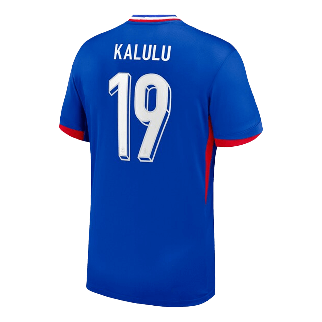 Frankrike Tröja KALULU #19 Euro 2024 Hemma Blå
