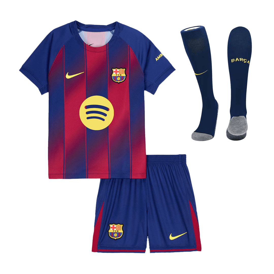 Barcelona Tröja 2025/26 Hemmaställ Röd & Blå Barn