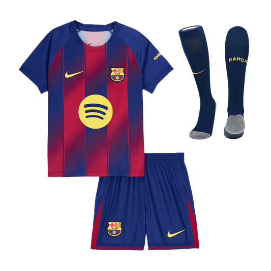 Barcelona Tröja 2025/26 Hemmaställ Röd & Blå Barn