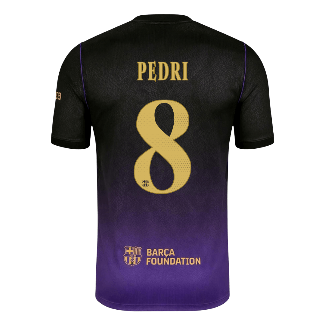 Barcelona Tröja PEDRI #8 2026/27 Borta Black/Purple - UCL