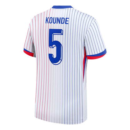 Frankrike Tröja KOUNDE #5 Euro 2024 Borta Vit-7