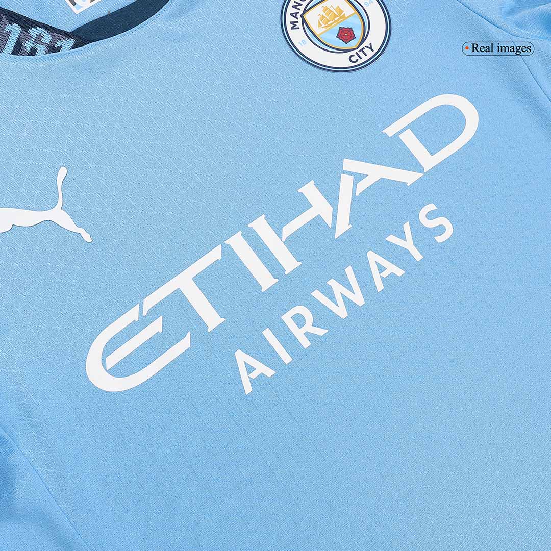 Manchester City Tröja HAALAND #9 2024/25 Hemma Blå - UCL-6