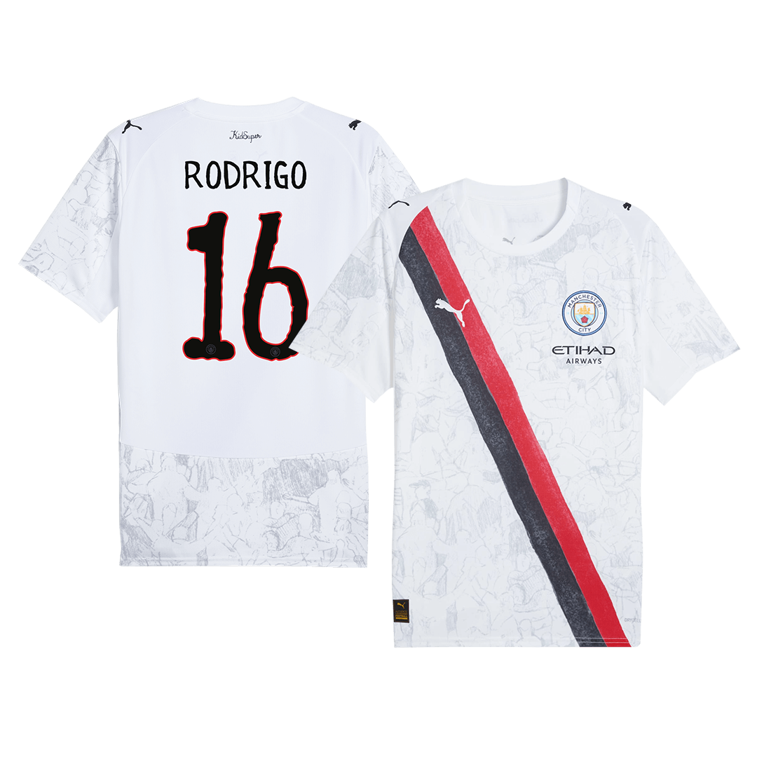 Manchester City Tröja RODRIGO #16 2025/26 Vit