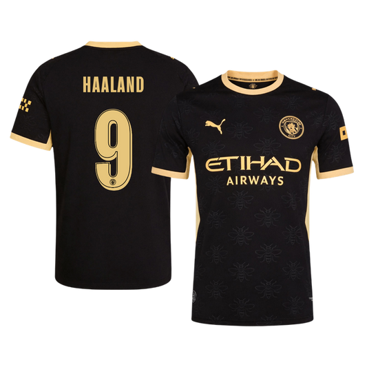 Manchester City Tröja HAALAND #9 2026/27 Borta Autentisk Svart - UCL