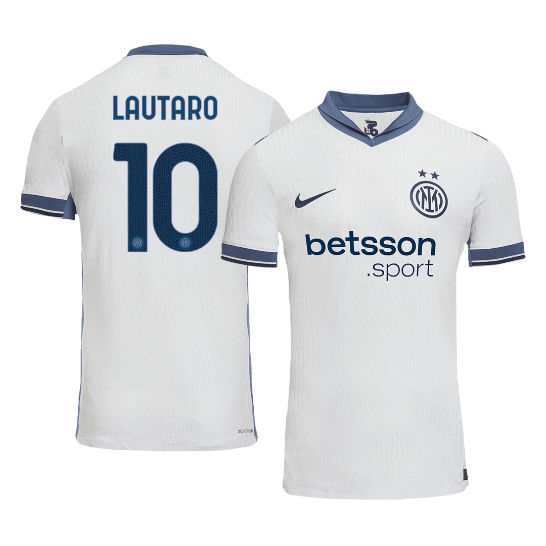 Inter Milan Tröja LAUTARO #10 2024/25 Borta Autentisk Vit