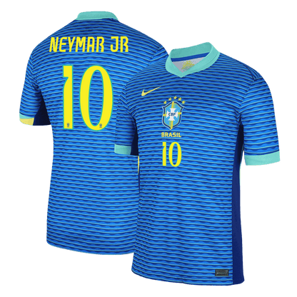 Brasilien Tröja NEYMAR JR #10 2024 Borta Blå