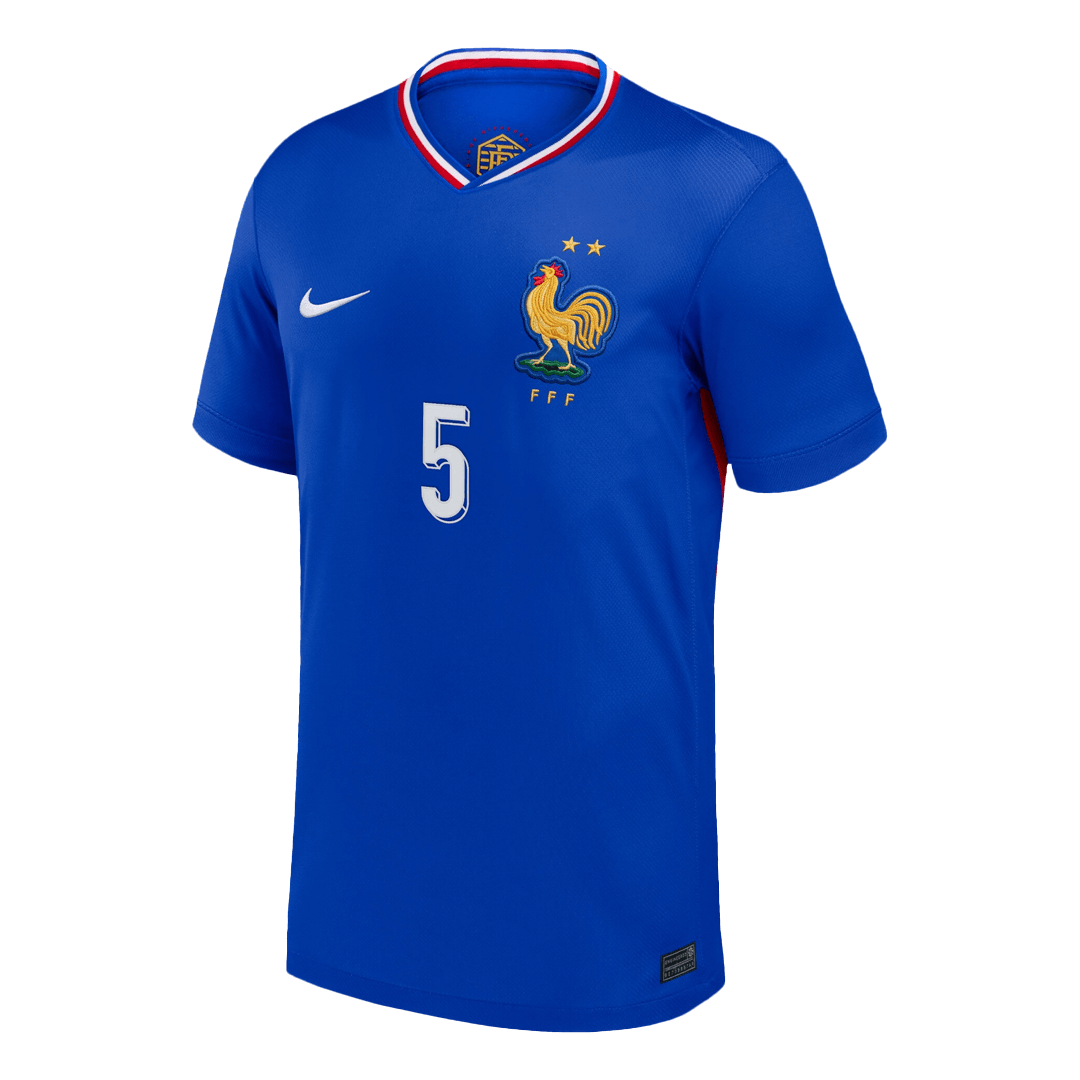 Frankrike Tröja KOUNDE #5 Euro 2024 Hemma Blå-8