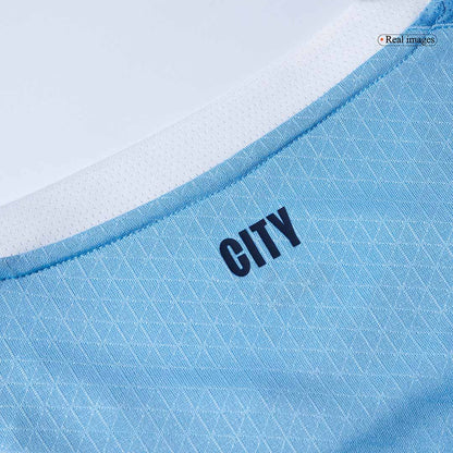 Manchester City Tröja HAALAND #9 2025/26 Hemma Blå-2