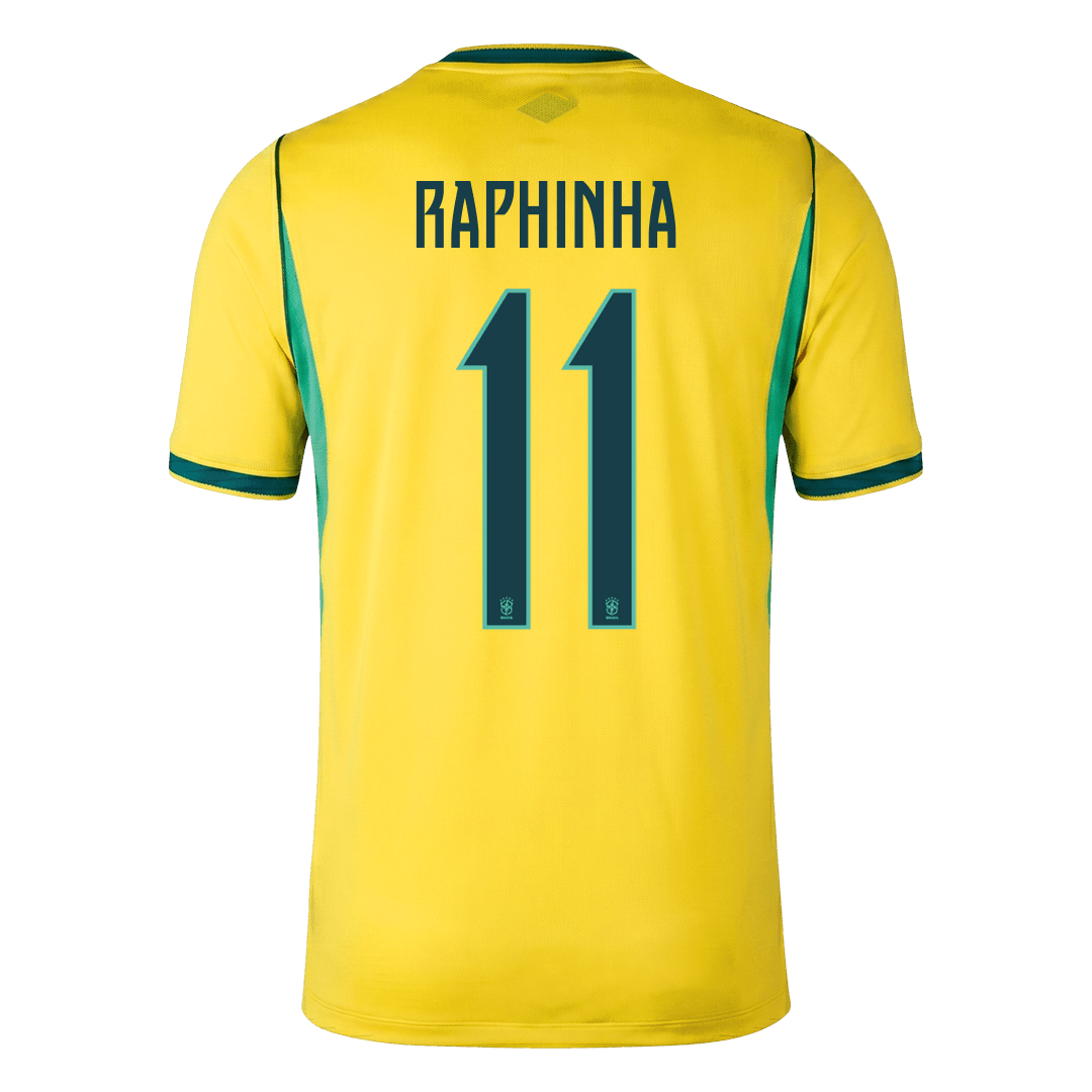 Brasilien Tröja RAPHINHA #11 2026 Hemma Gul-6