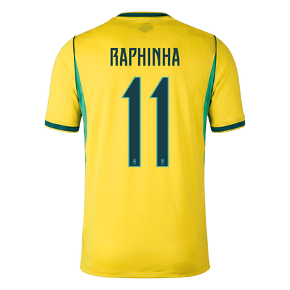 Brasilien Tröja RAPHINHA #11 2026 Hemma Gul-6