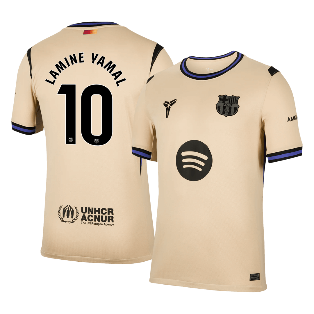 Barcelona Tröja LAMINE YAMAL #10 2025/26 Borta Gul