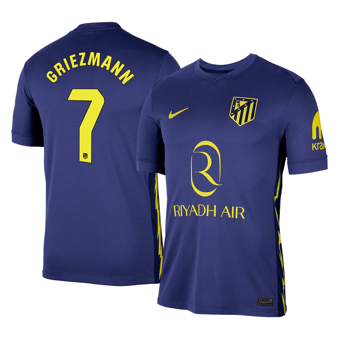 Atletico Madrid Tröja GRIEZMANN #7 2025/26 Borta Mörkblå