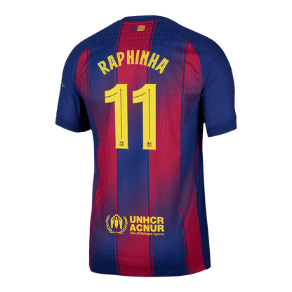 Barcelona Tröja RAPHINHA #11 2025/26 Hemma Röd & Blå - UCL-13
