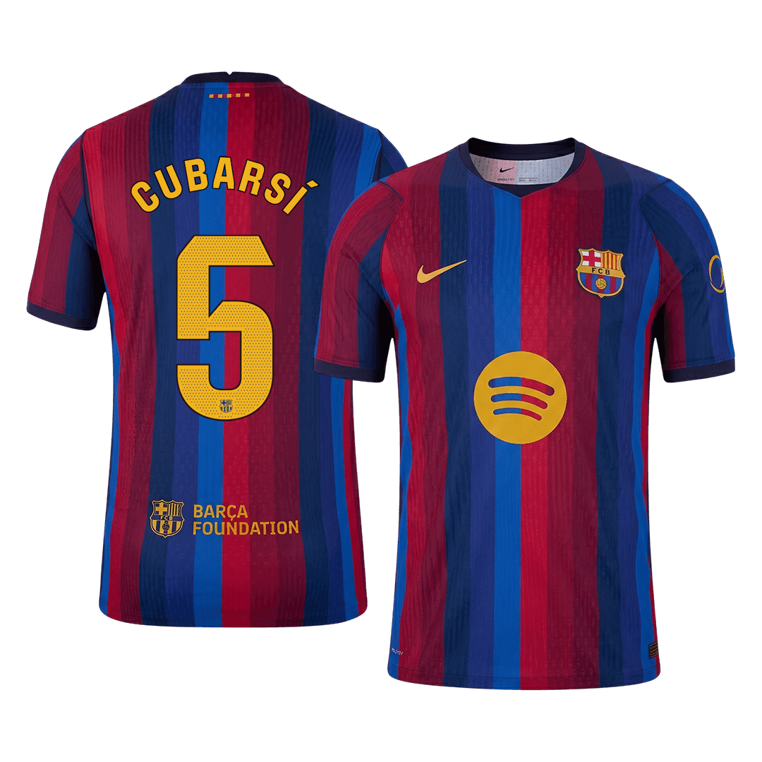 Barcelona Tröja CUBARSÍ #5 2026/27 Hemma Autentisk Röd & Blå