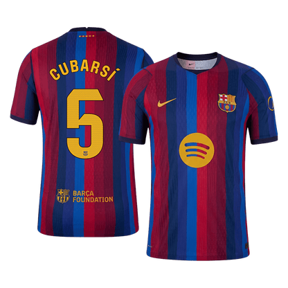 Barcelona Tröja CUBARSÍ #5 2026/27 Hemma Autentisk Röd & Blå