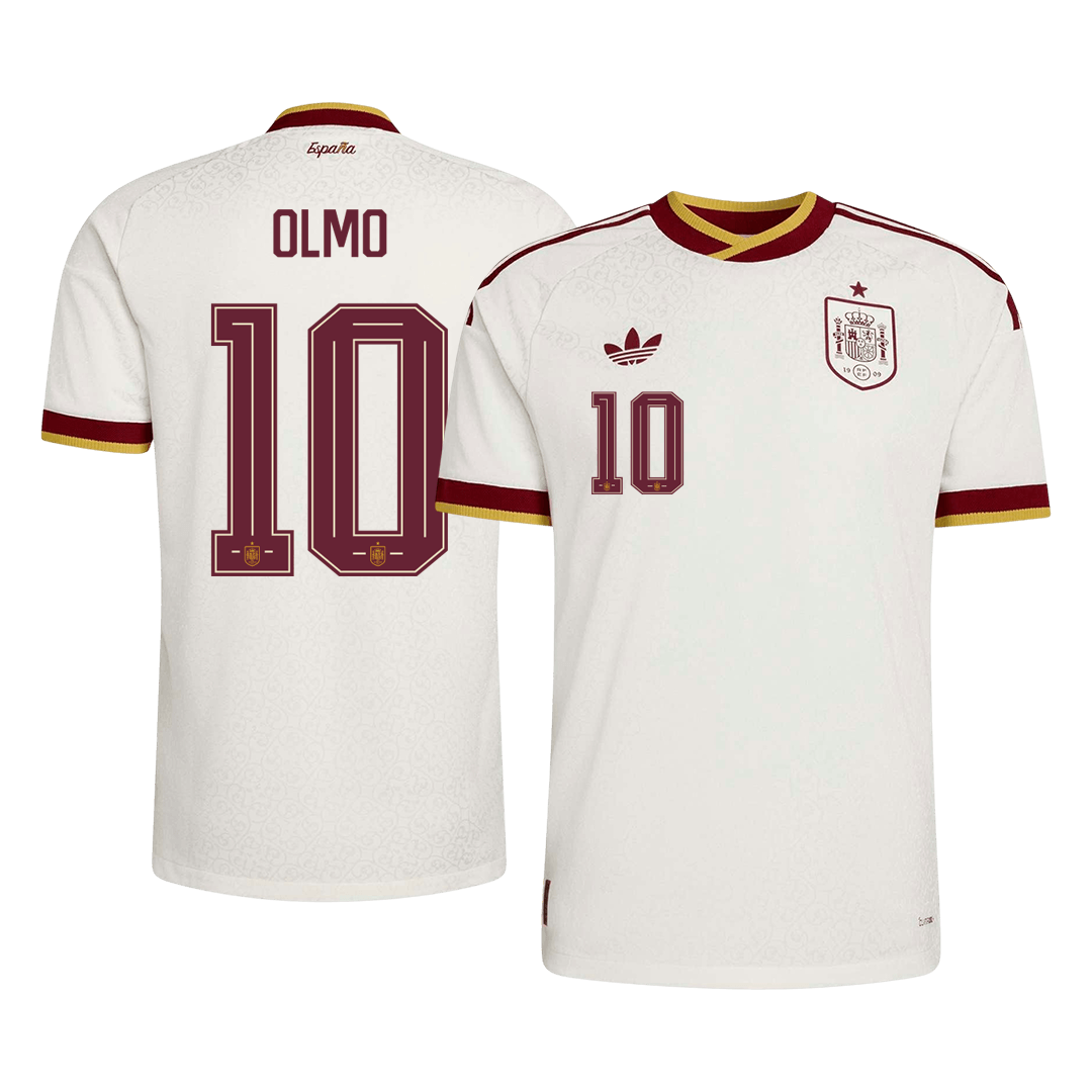 Spanien Tröja OLMO #10 2026 Borta Autentisk Vit