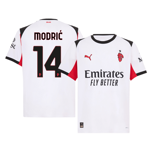 AC Milan Tröja MODRIĆ #14 2025/26 Borta Vit