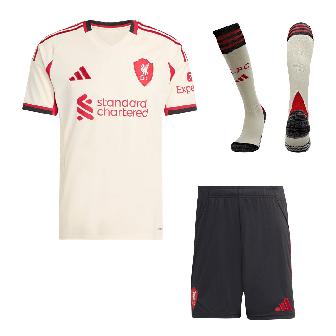Liverpool Tröja Bortaställ 2025/26 Vit