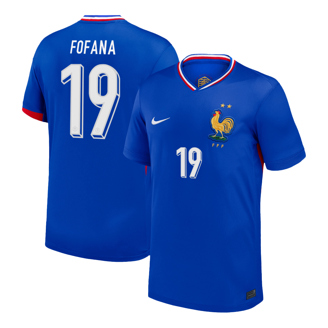 Frankrike Tröja FOFANA #19 Euro 2024 Hemma Blå