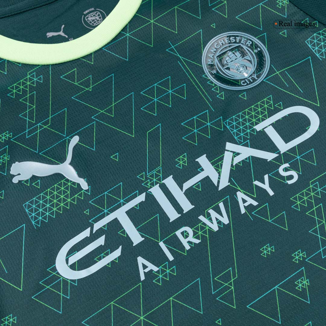 Manchester City Tröja 2025/26 Grön Barn-8