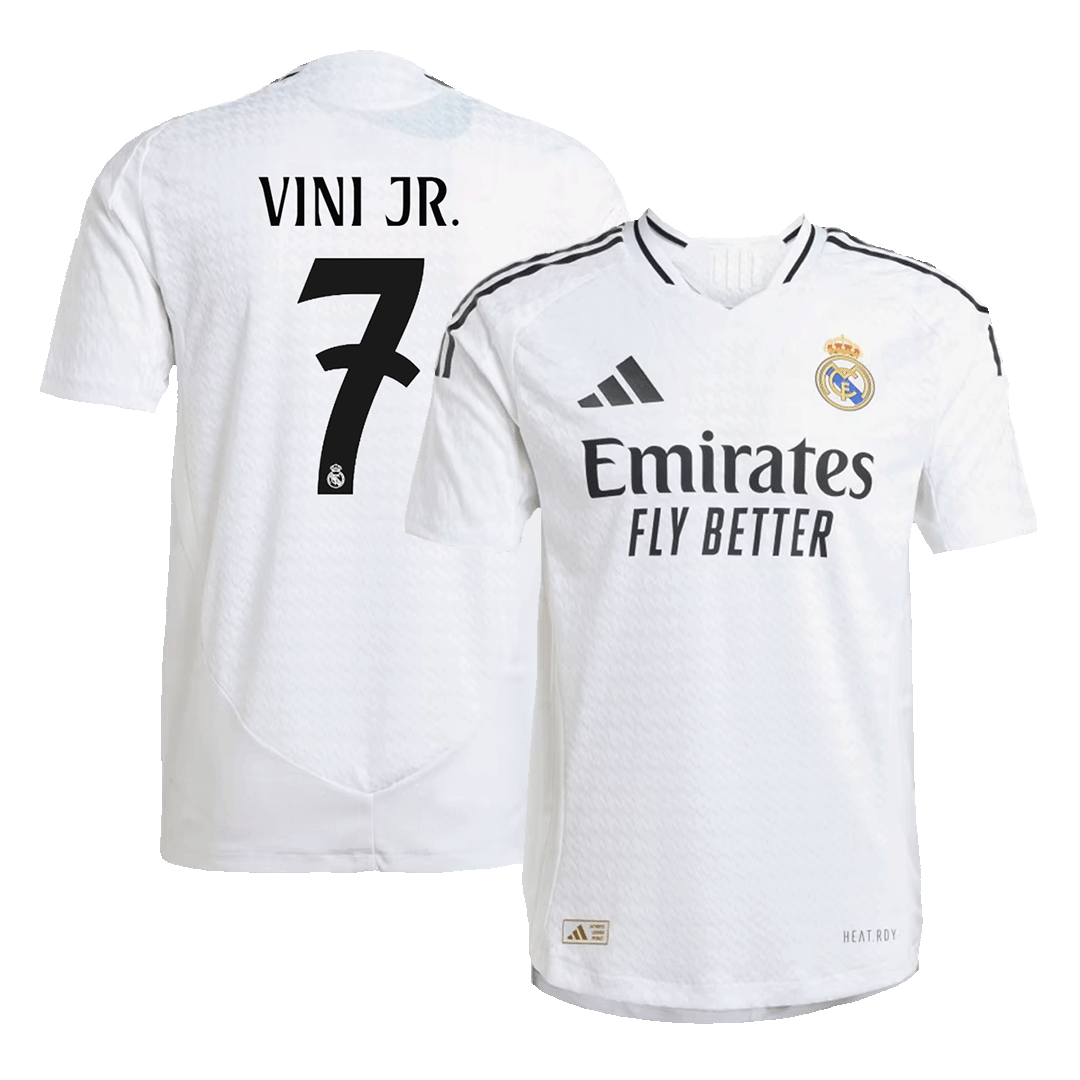 Real Madrid Tröja VINI JR. #7 2024/25 Hemma Vit