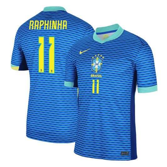 Brasilien Tröja RAPHINHA #11 2024 Borta Blå