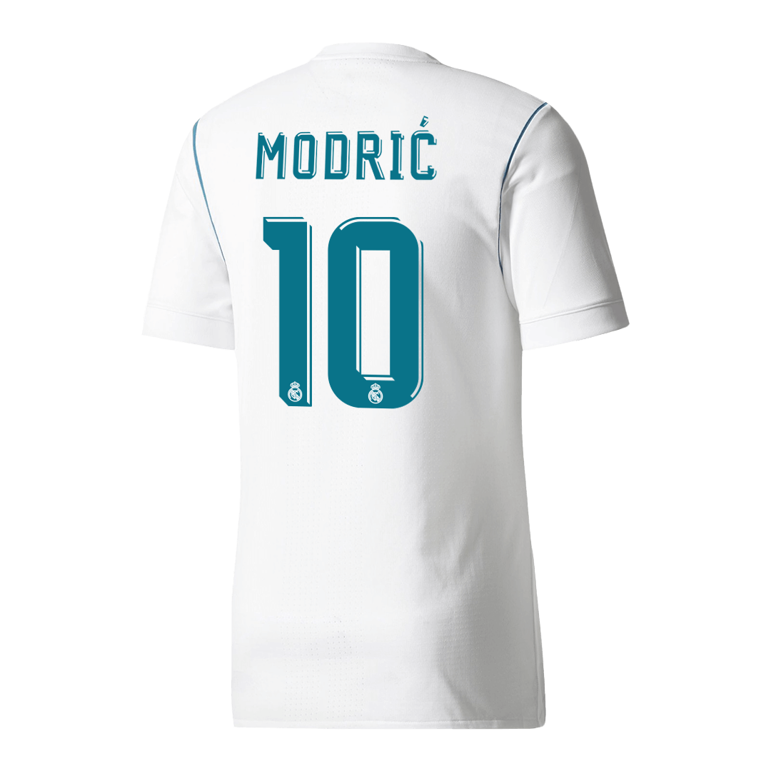 MODRIĆ #10 Real Madrid Hemmatröja 2017/18 Retro Tröja
 Vit