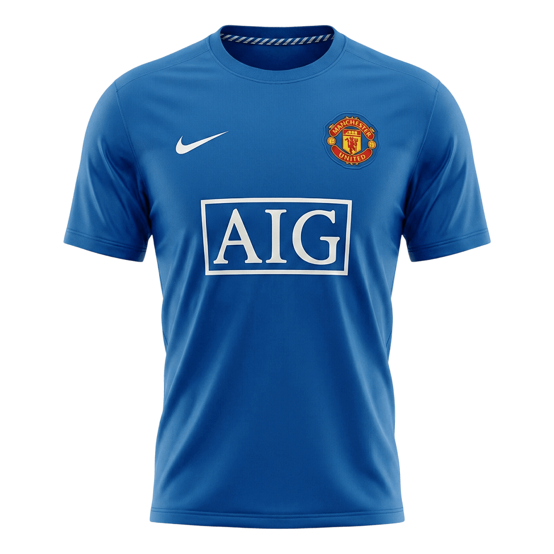 Manchester United Tredjetröja 2008/09 Retro Tröja
 Blå