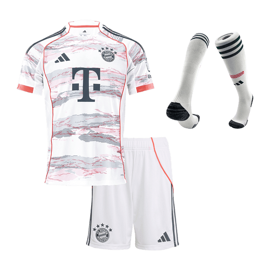 Bayern Munich Tröja 2025/26 Bortaställ Vit Barn