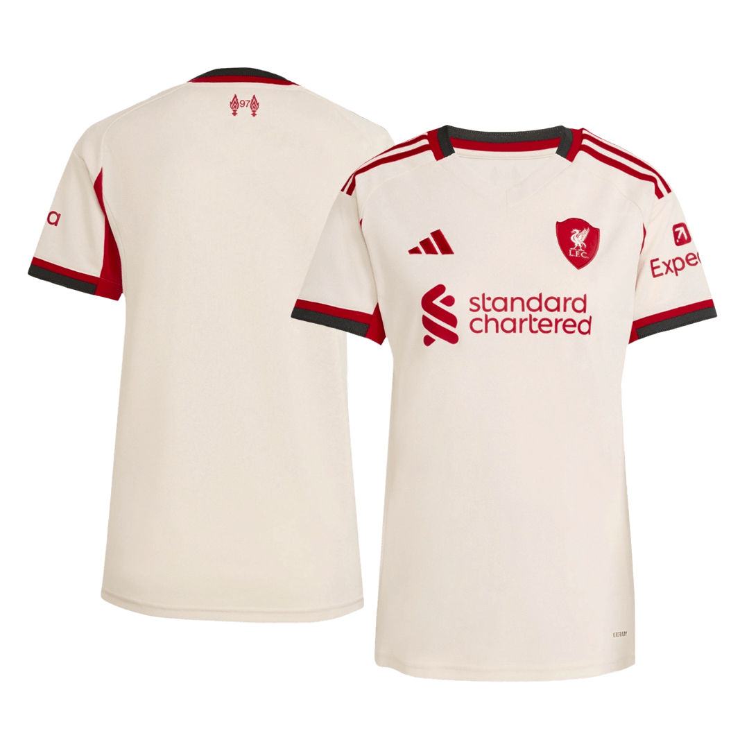 Liverpool Tröja 2025/26 Borta Vit Dam-9