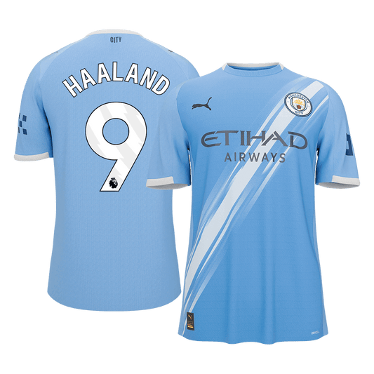 HAALAND #9 Manchester City Tröja 2025/26 Hemma Premium Blå