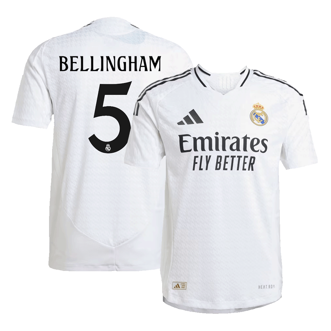 Real Madrid Tröja BELLINGHAM #5 2024/25 Hemma Vit