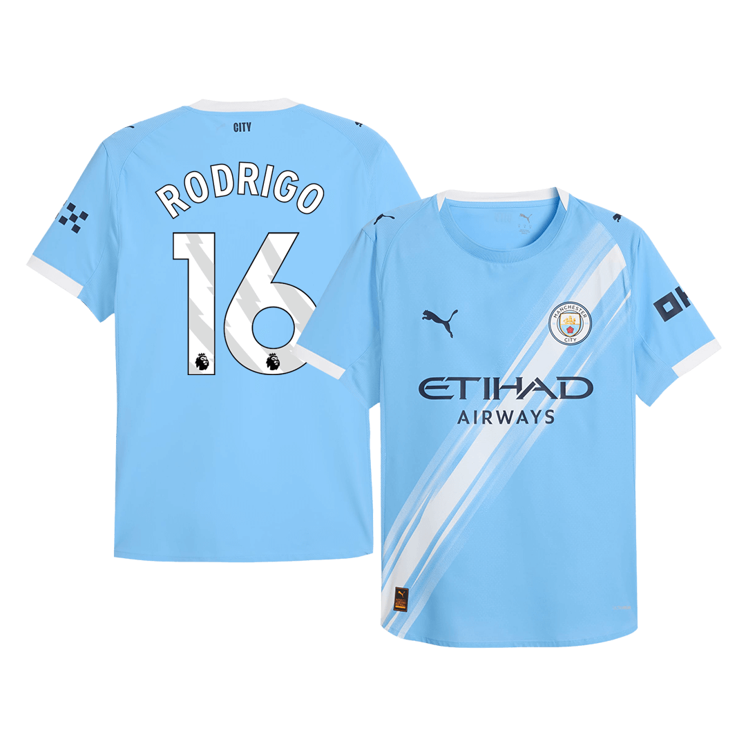 Manchester City Tröja RODRIGO #16 2025/26 Hemma Blå