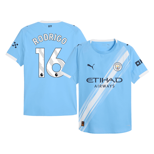 Manchester City Tröja RODRIGO #16 2025/26 Hemma Blå