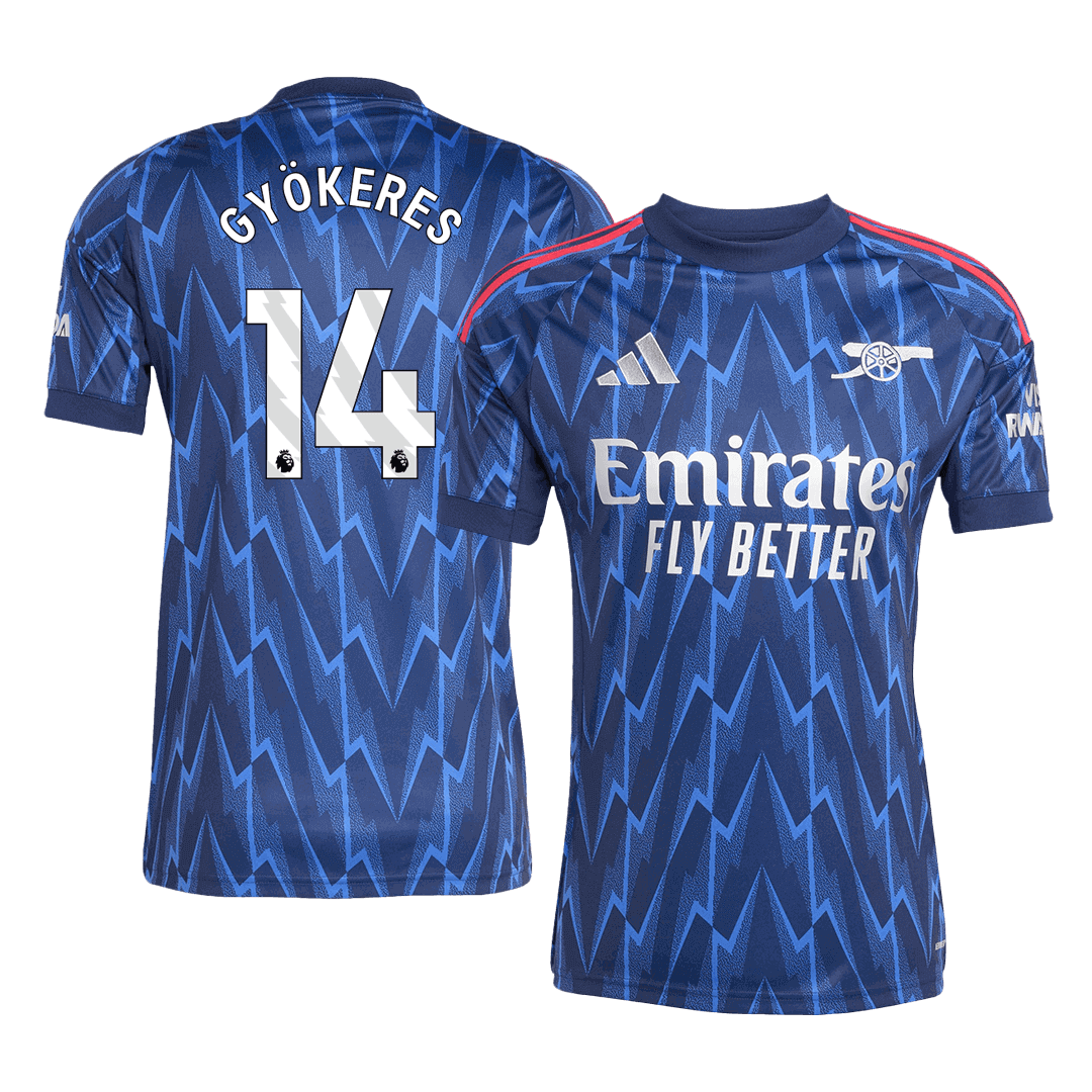 Arsenal Tröja GYÖKERES #14 2025/26 Borta Blå