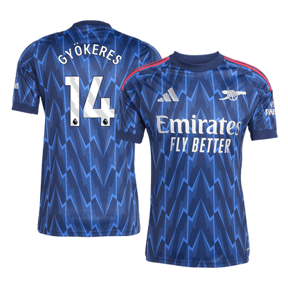 Arsenal Tröja GYÖKERES #14 2025/26 Borta Blå