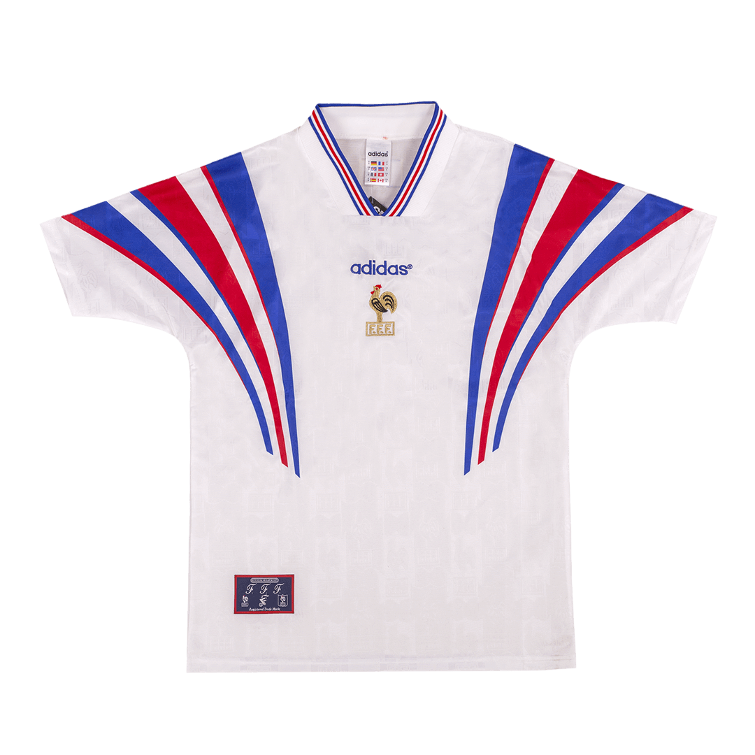 Frankrike Bortatröja Euro 1996 Retro Tröja
 Vit