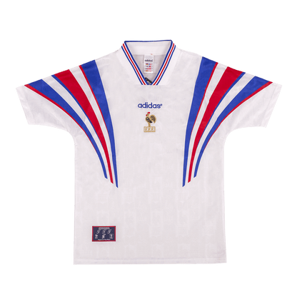 Frankrike Bortatröja Euro 1996 Retro Tröja
 Vit-3