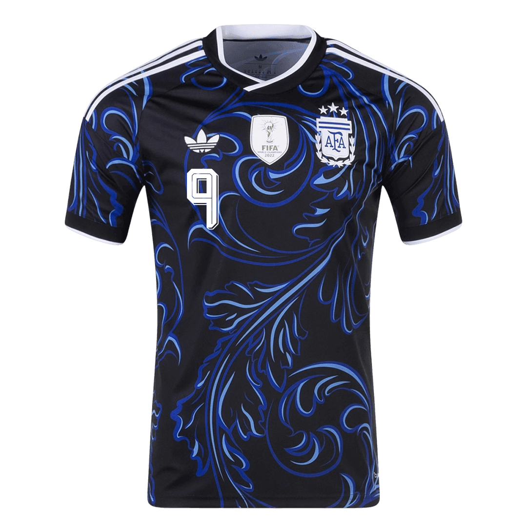 Argentina Tröja J. ÁLVAREZ #9 2026 Borta Svart