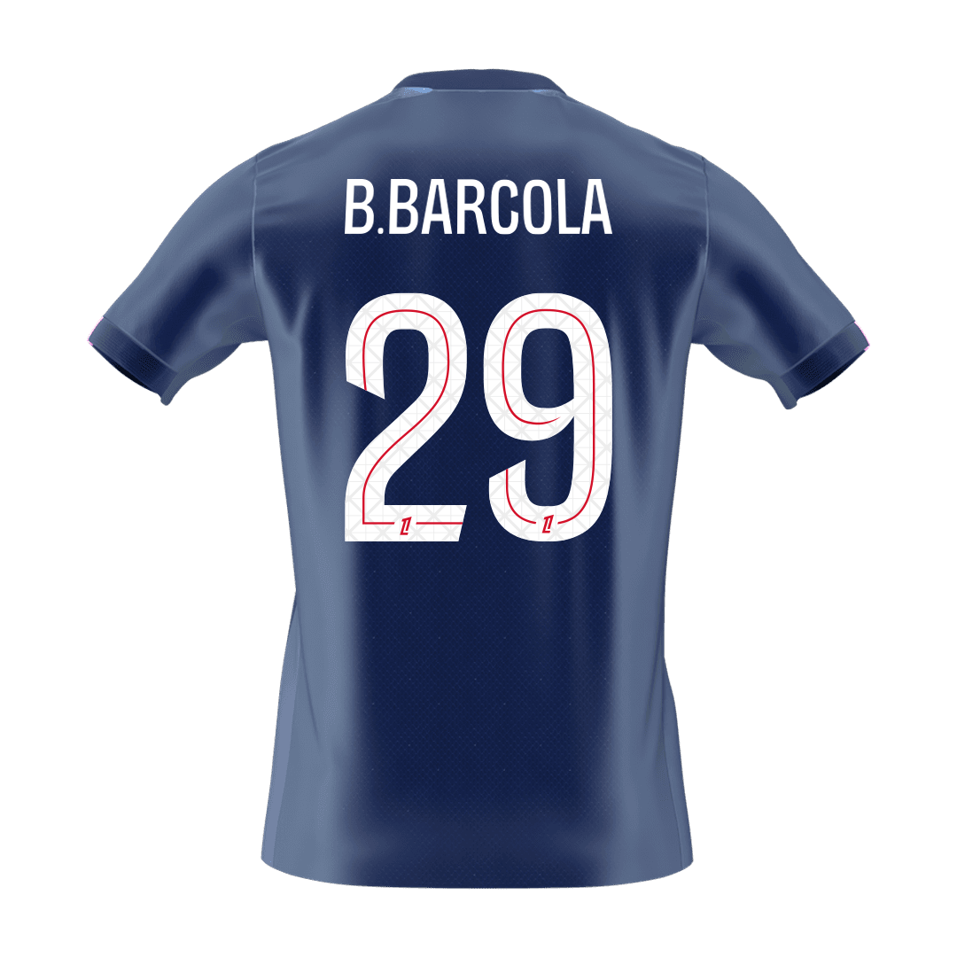 B.BARCOLA #29 PSG Tröja 2025/26 Hemma Premium Mörkblå