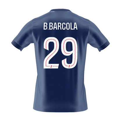 B.BARCOLA #29 PSG Tröja 2025/26 Hemma Premium Mörkblå-8