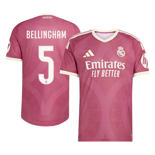 Real Madrid Tröja BELLINGHAM #5 2026/27 Tredje Autentisk Rosa