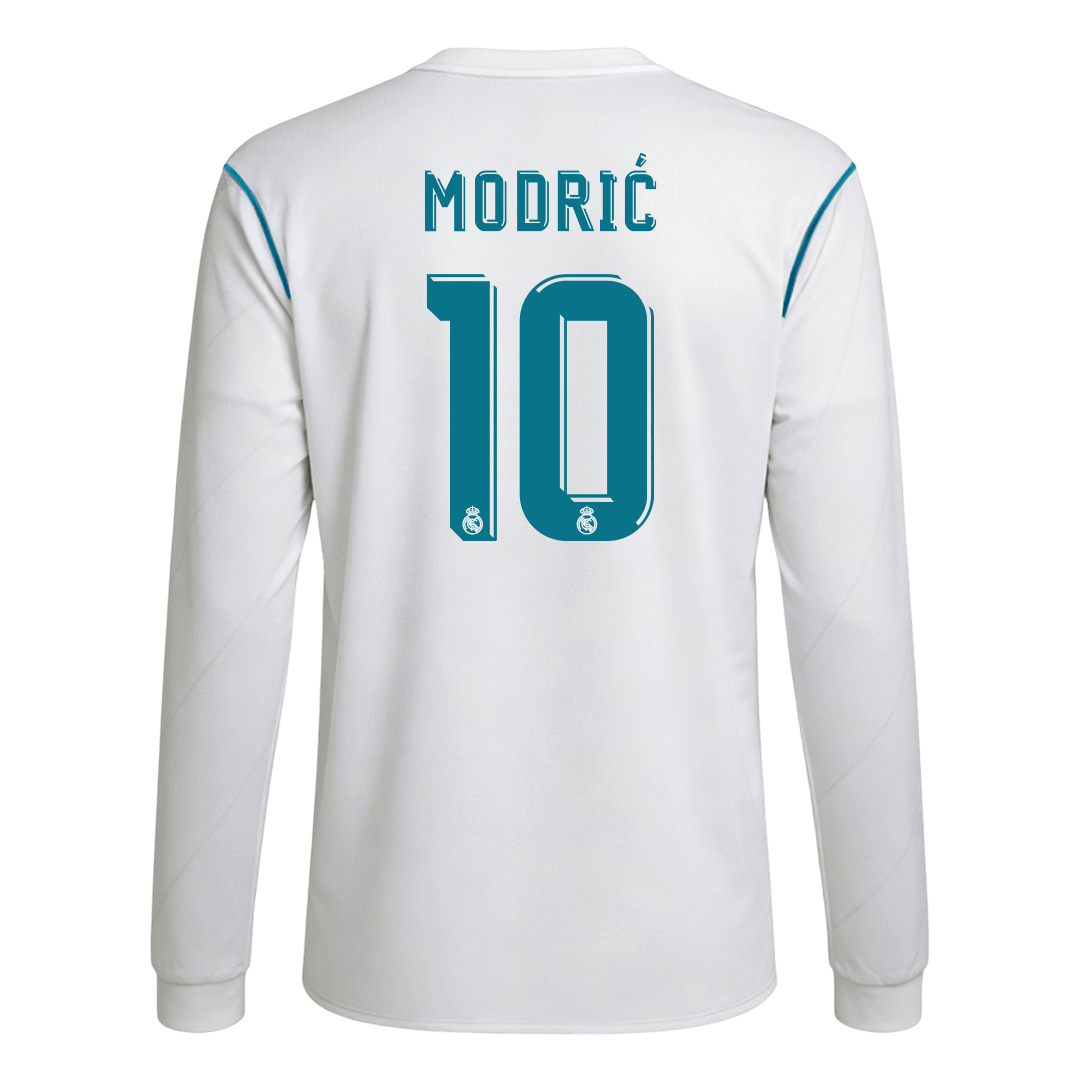 MODRIĆ #10 Real Madrid Hemmatröja 2017/18 Retro Tröja
 Vit