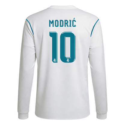 MODRIĆ #10 Real Madrid Hemmatröja 2017/18 Retro Tröja
 Vit