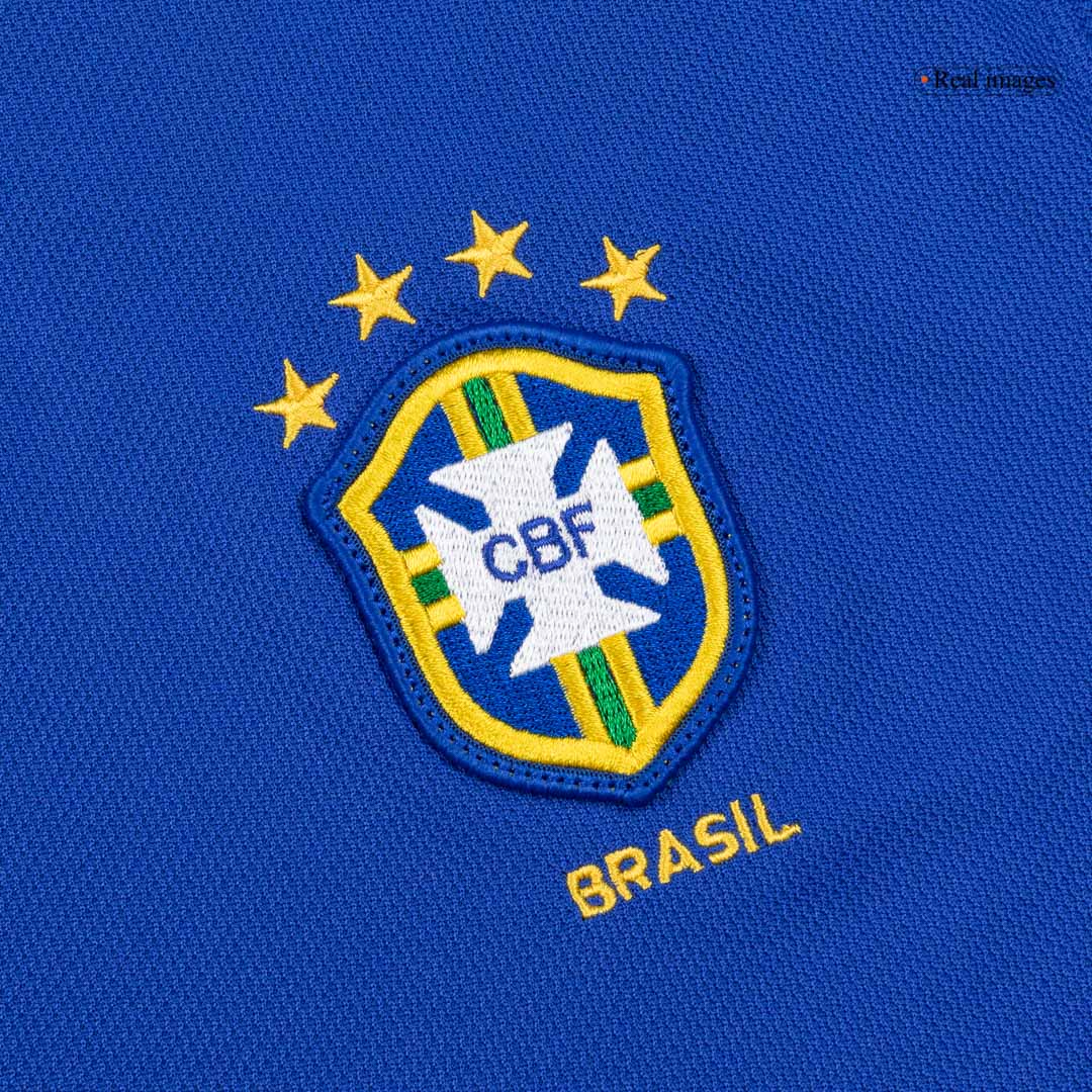 Brasilien Bortatröja 1998 Retro Tröja
 Blå-6