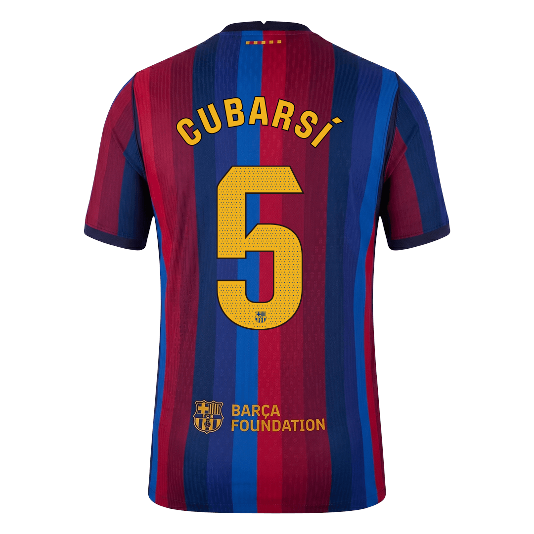 Barcelona Tröja CUBARSÍ #5 2026/27 Hemma Autentisk Röd & Blå