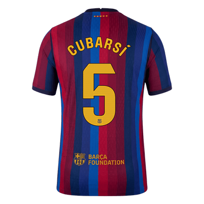 Barcelona Tröja CUBARSÍ #5 2026/27 Hemma Autentisk Röd & Blå-3