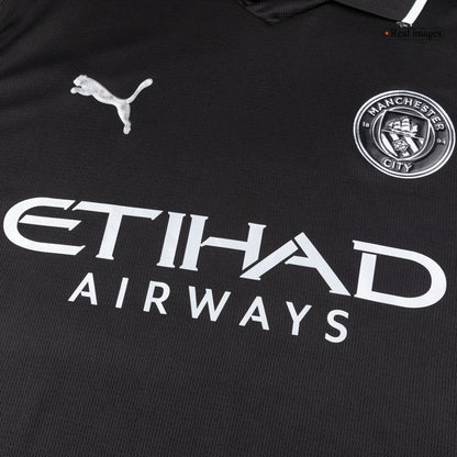 Manchester City Tröja 2025/26 Borta Långärmad Svart-4