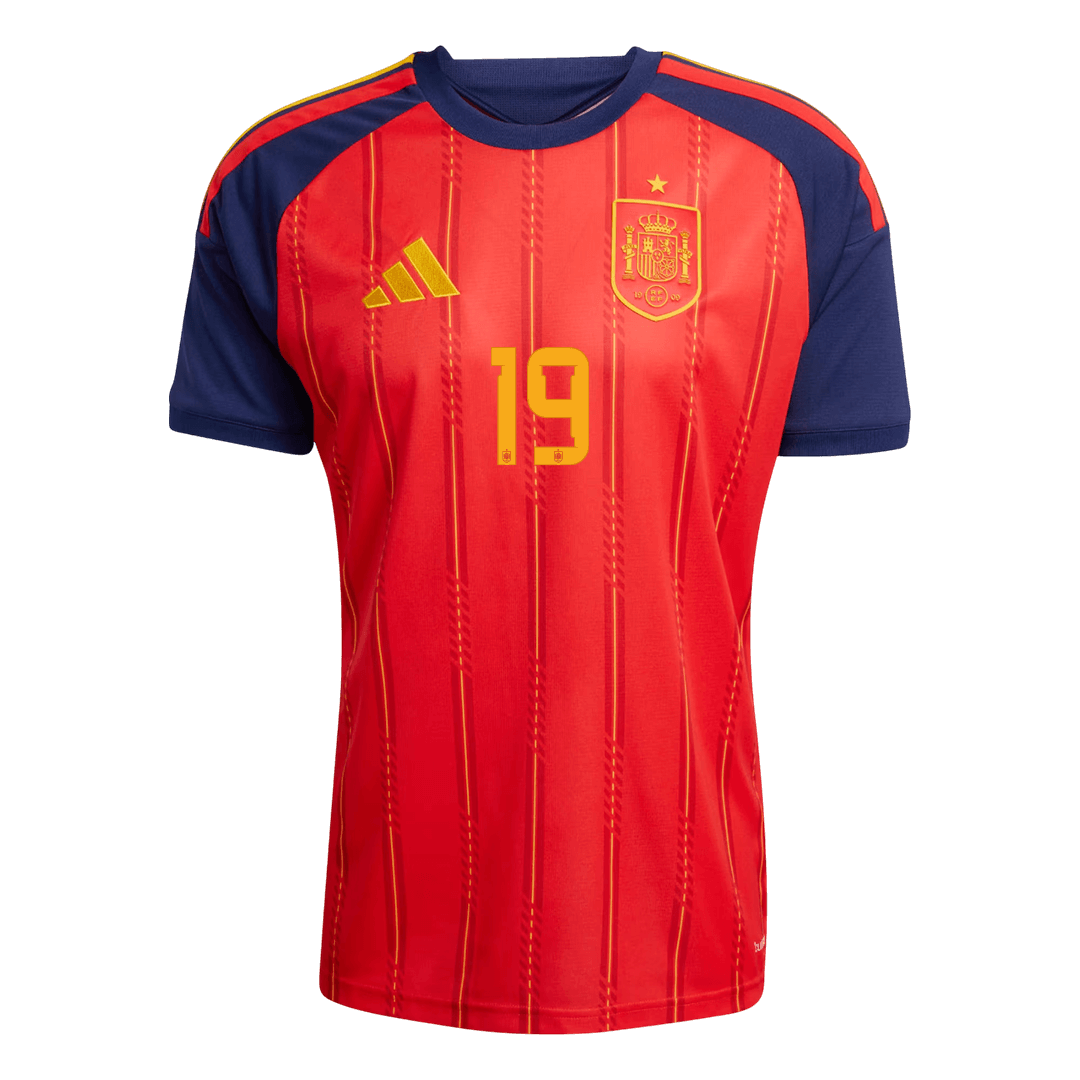 LAMINE YAMAL #19 Spanien Tröja 2026 Hemma Premium Röd